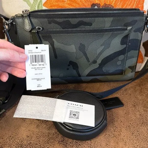 Coach Camo Holden Crossbody C9972 2022 Multi Pouch Convertible Unisex BNWT $350 - Picture 9 of 12
